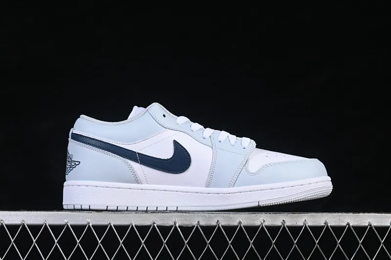 All categories Air Jordan Jordan series basketball shoes Air Jordan 1 Low Air Jordan 1 Low AJ1 Joe 1 white gray blue hook low-top retro cultural basketball shoes 553558-400